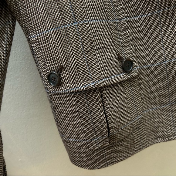 Ann Taylor Taupe Plaid Blazer - Picture 4 of 9